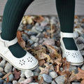 Ribbed stockings. Emerald