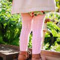 Crochet tights.  Pink.