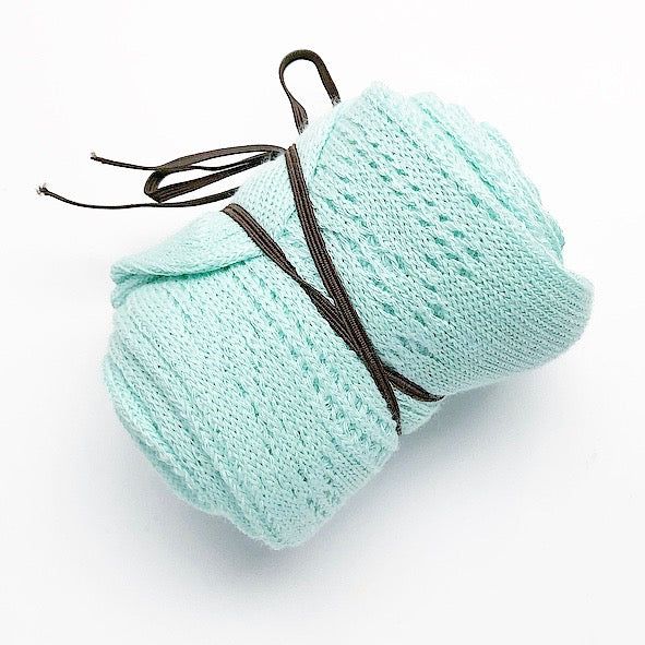 Crochet stockings.  Mint