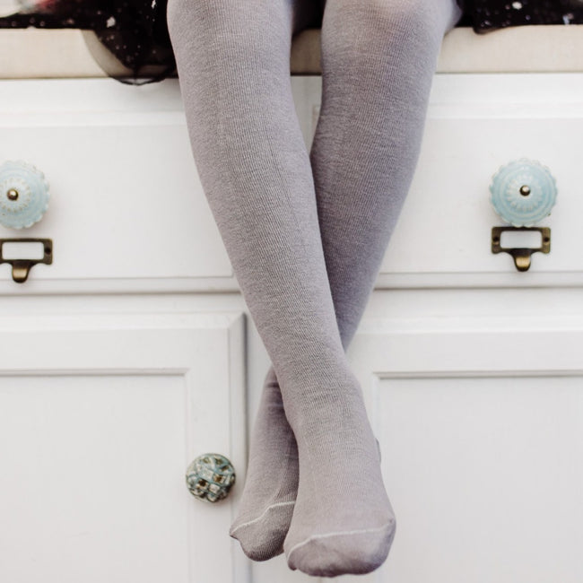 Solid stockings.  Light Grey