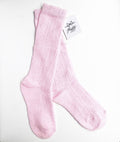 Knee high socks crochet Baby Pink