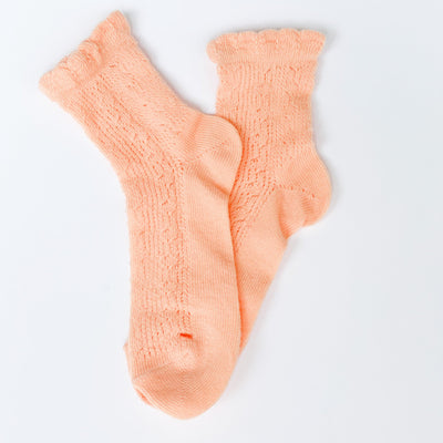 Ankle Socks Crochet Peach