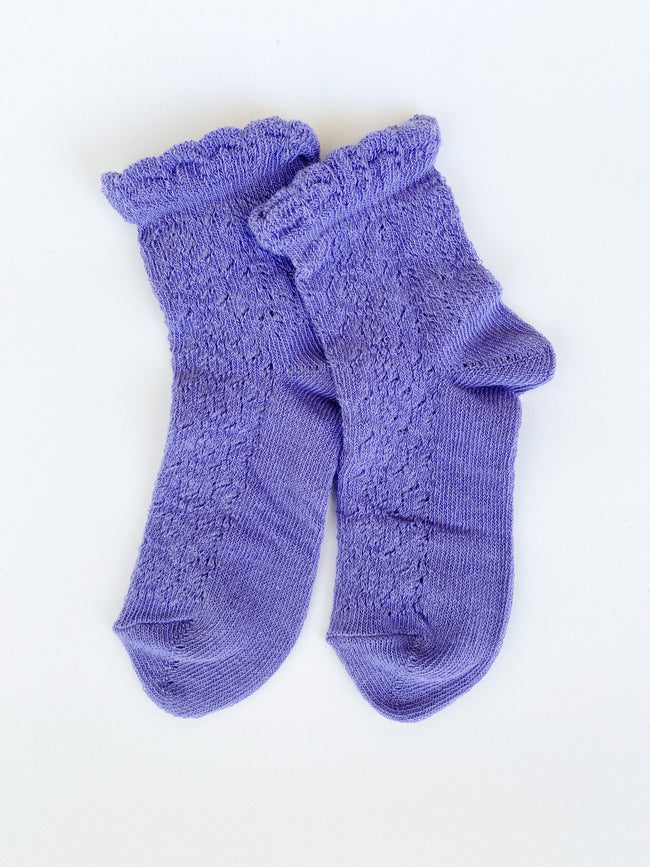 Ankle Socks crochet.  Purple